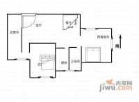 沪昌公寓3室1厅1卫110㎡户型图