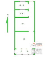 财富公寓1室1厅1卫户型图