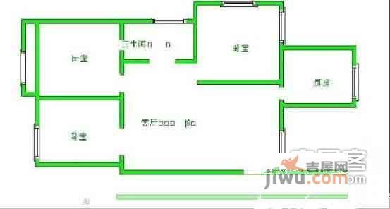 兰港大楼3室2厅1卫户型图