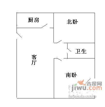 北茶园3室1厅1卫112㎡户型图