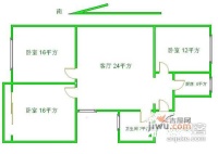 鑫隆公寓2室2厅1卫87㎡户型图