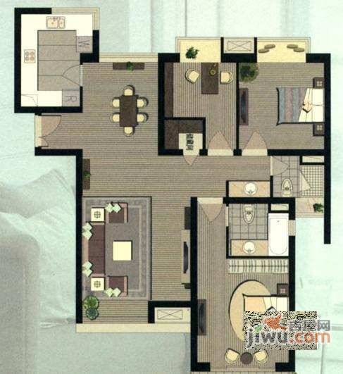 全家福家园3室2厅2卫145㎡户型图