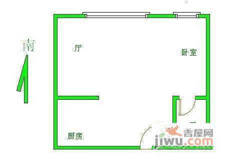 华谊星城大厦1室1厅1卫69㎡户型图