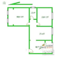 永久公寓3室1厅1卫92㎡户型图
