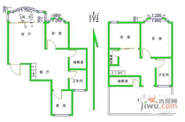 樟树缘公寓4室2厅2卫133㎡户型图