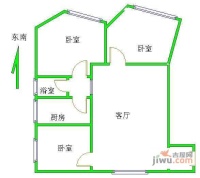 百兴花园3室1厅1卫114㎡户型图