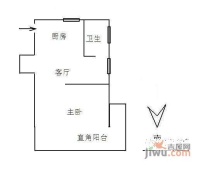 常华小区1室1厅1卫24㎡户型图