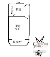 久安小区1室0厅1卫户型图