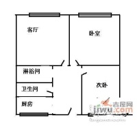 武康路老公寓2室2厅1卫122㎡户型图