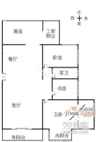 高邮路老公寓3室2厅2卫189㎡户型图