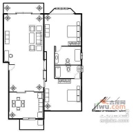 高邮路老公寓2室2厅2卫121㎡户型图