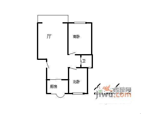 绿洲庭苑2室2厅2卫96㎡户型图