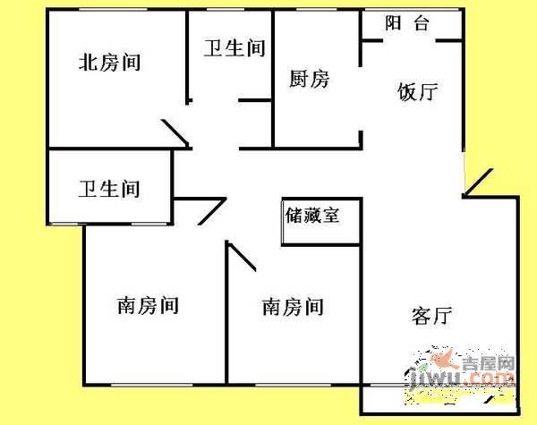 绿洲庭苑3室2厅2卫户型图