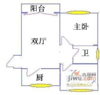 徐汇枫景2室2厅1卫户型图
