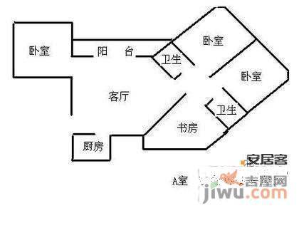 百合花苑4室2厅2卫户型图