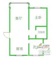 上海河滨国际公寓2室2厅1卫户型图
