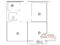 长虹坊3室1厅1卫73㎡户型图