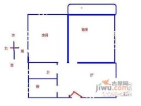 花苑村桂花园2室1厅1卫87㎡户型图
