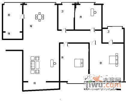 海上名邸4室2厅2卫172㎡户型图