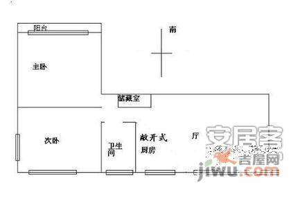 千鹤小区2室1厅1卫户型图