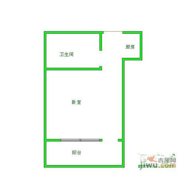 桂林新苑1室1厅1卫49㎡户型图