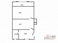 田林花苑1室1厅1卫46㎡户型图