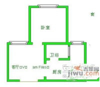 徐汇长春苑1室1厅1卫53㎡户型图