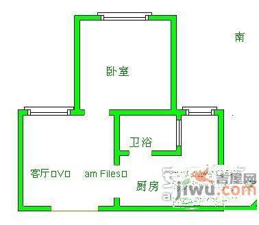 徐汇长春苑1室2厅1卫户型图