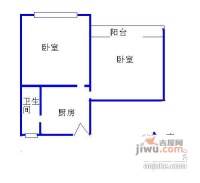 田林十三村2室1厅1卫52㎡户型图