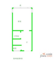 田林十三村1室1厅1卫40㎡户型图