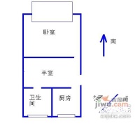 田林十四村1室1厅1卫49㎡户型图