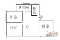 乾骏园3室2厅2卫96㎡户型图