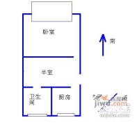 乾骏园1室1厅1卫户型图