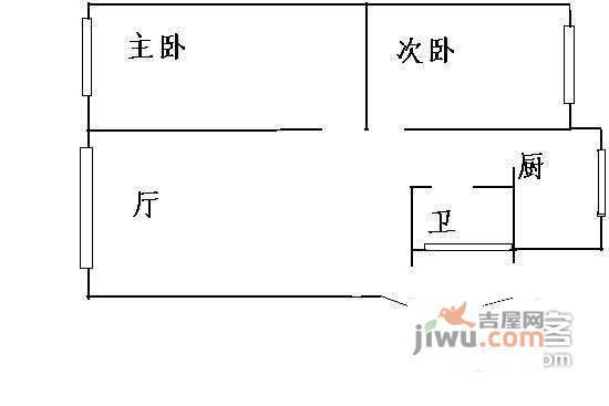 阳光乐园2室1厅1卫75㎡户型图