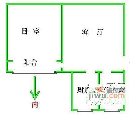 鑫隆花园1室1厅1卫68㎡户型图