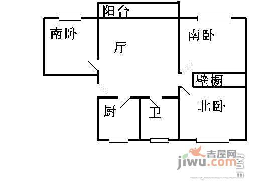 鑫隆花园3室2厅1卫125㎡户型图