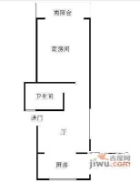 龙南五村1室1厅1卫50㎡户型图