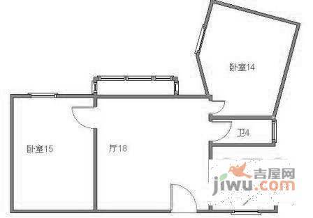 泰来大厦2室1厅1卫户型图