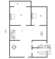 爱建城2室1厅1卫94㎡户型图