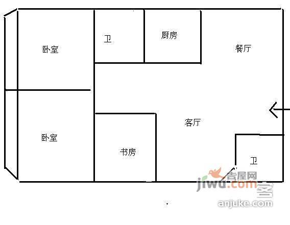 华鼎广场3室2厅2卫户型图