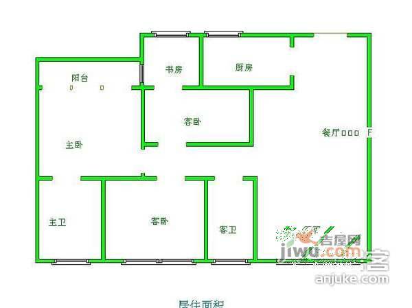 大闻公寓2室2厅2卫103㎡户型图