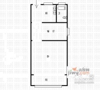 清枫大楼1室1厅1卫42㎡户型图