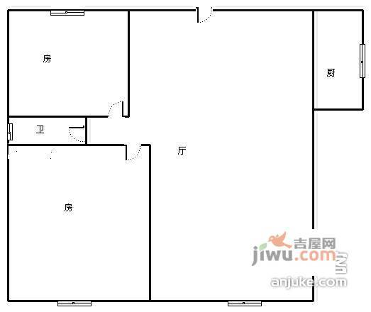 凯华公寓2室2厅1卫101㎡户型图