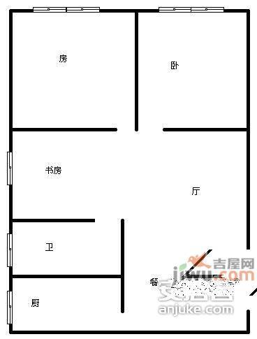 番禺大楼2室2厅1卫户型图