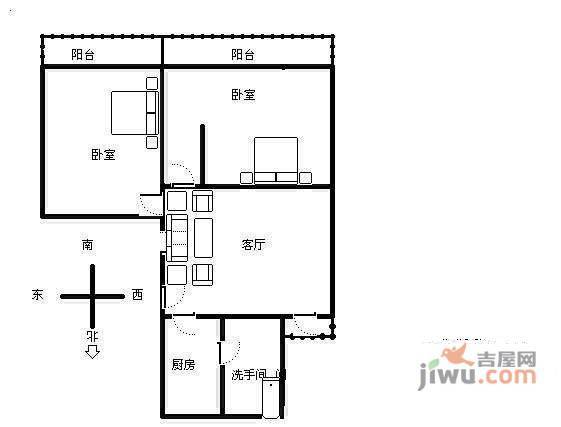 武康路新里洋房4室2厅3卫172㎡户型图