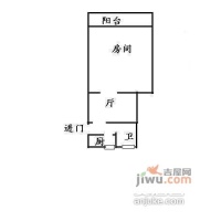 百安小区1室1厅1卫41㎡户型图