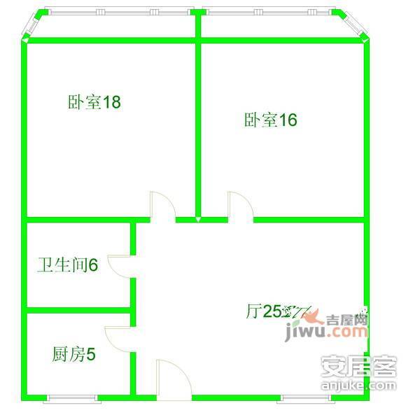 海光公寓2室1厅1卫户型图