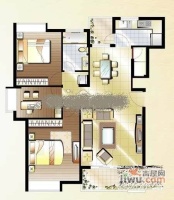 虹桥丽园3室2厅2卫139㎡户型图