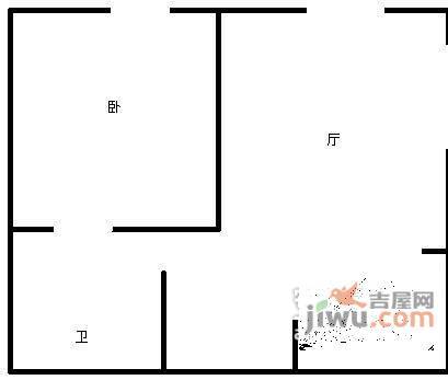 华强大楼1室1厅1卫户型图