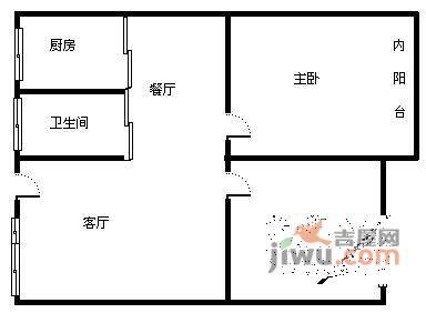 泰东新村2室1厅1卫62㎡户型图